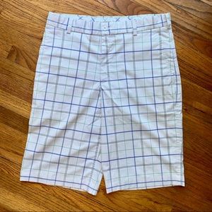 Nike Mens Plaid Dri-Fit Golf Shorts 32